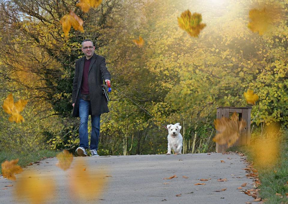 john walliss with dog